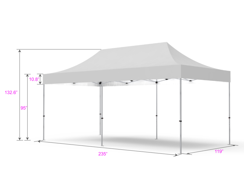 Tent 10x20ft w Single sided Full Backwall 2x Double sided Half Side Panel Eastern Signs